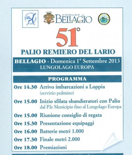 51^ Edizione Palio remiero del Lario a Bellagio - AMICI DELLA LUCIA